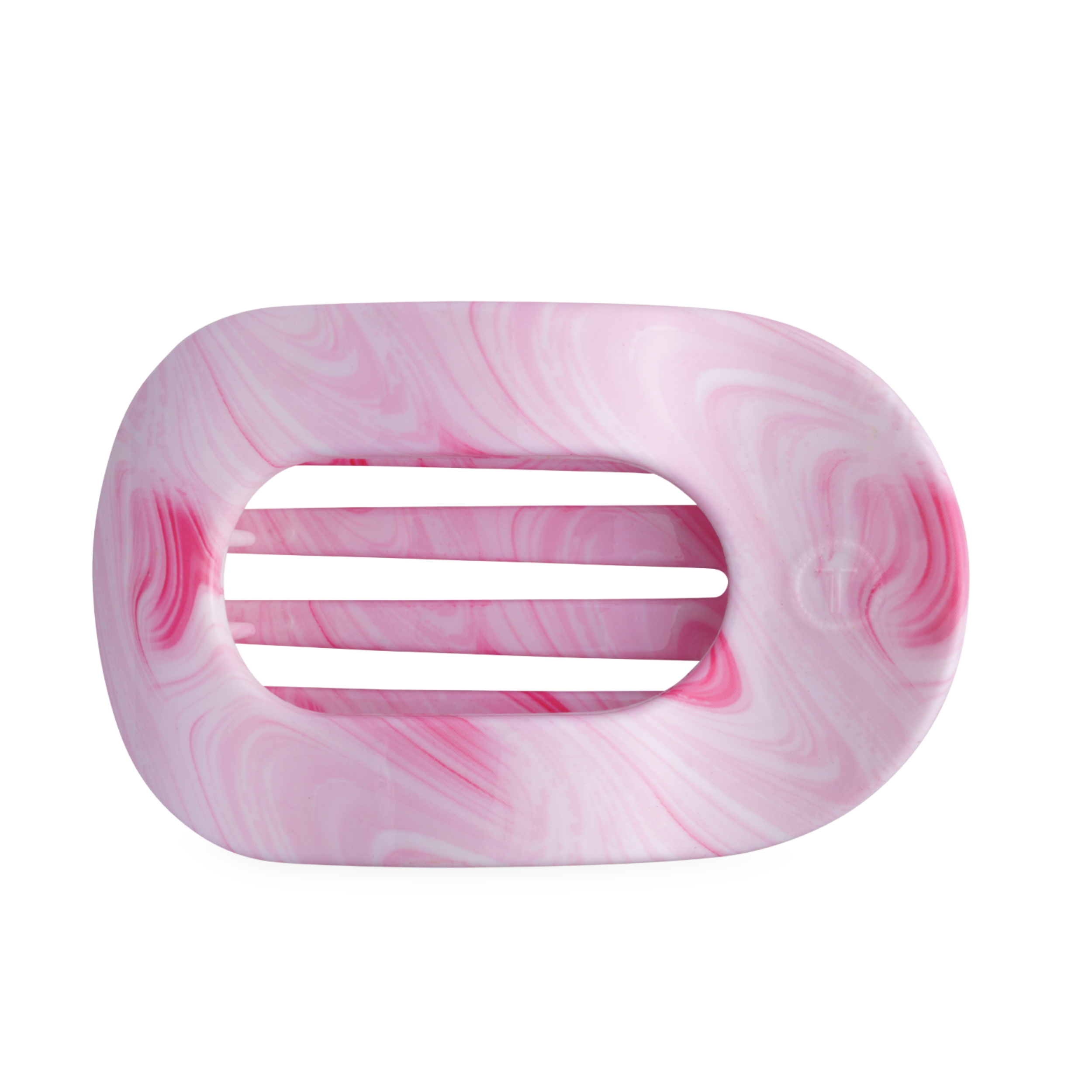 TELETIES Pinch Me! Large Flat Round Hair Clip Pink