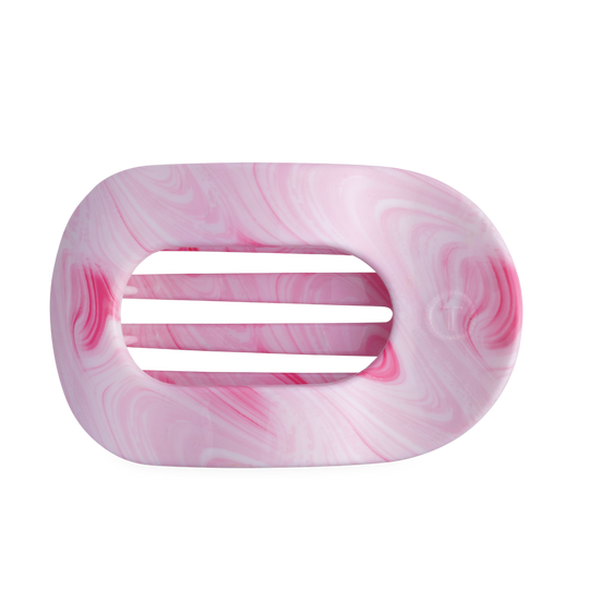 TELETIES Pinch Me! Large Flat Round Hair Clip Pink
