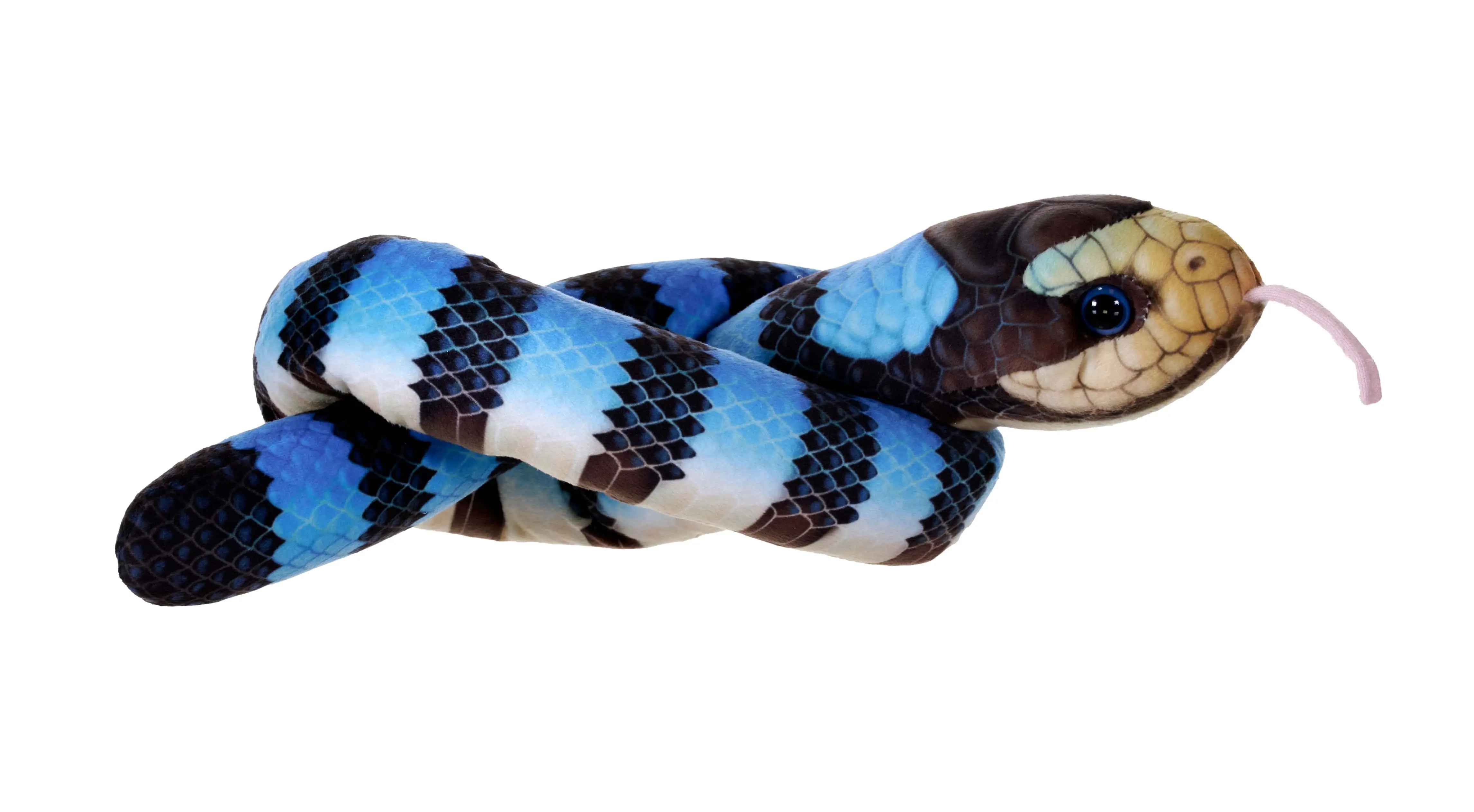 Wild Republic Green Yellow Lipped Sea Snake Stuffed Animal 36in