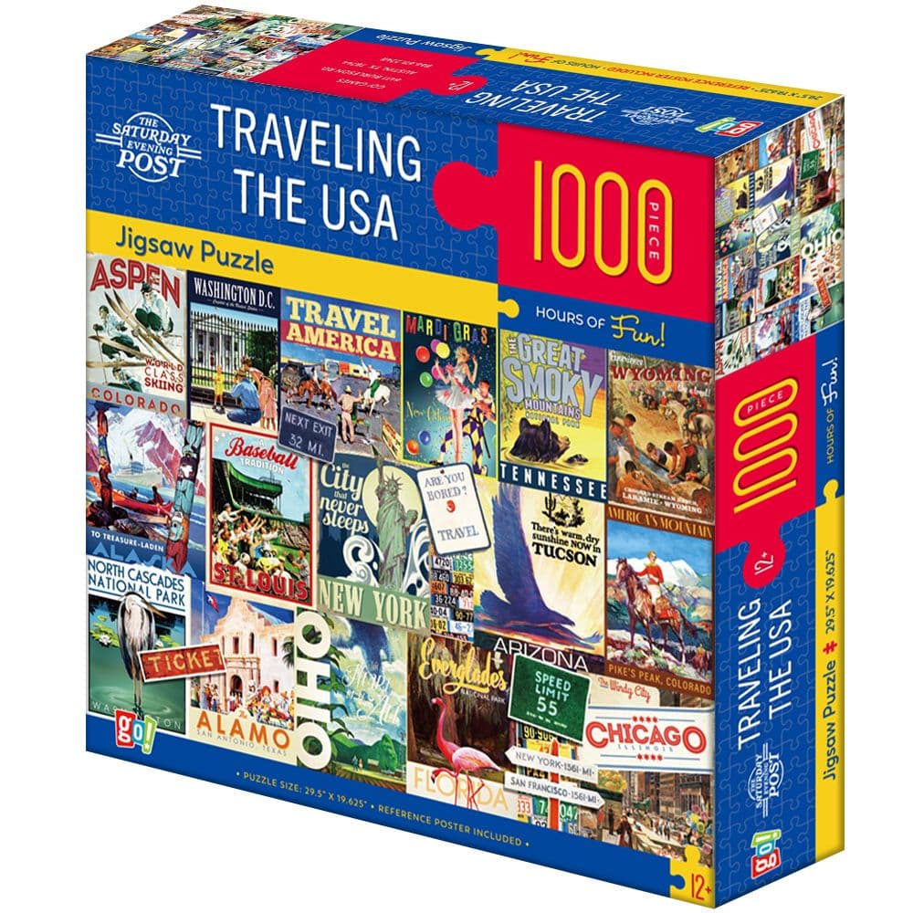 Go! Games Traveling the USA 1000-Piece Puzzle
