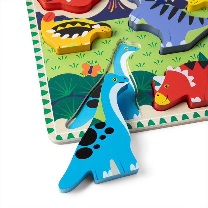 Melissa & Doug Dinosaur Chunky Wooden Puzzle 7 Pieces