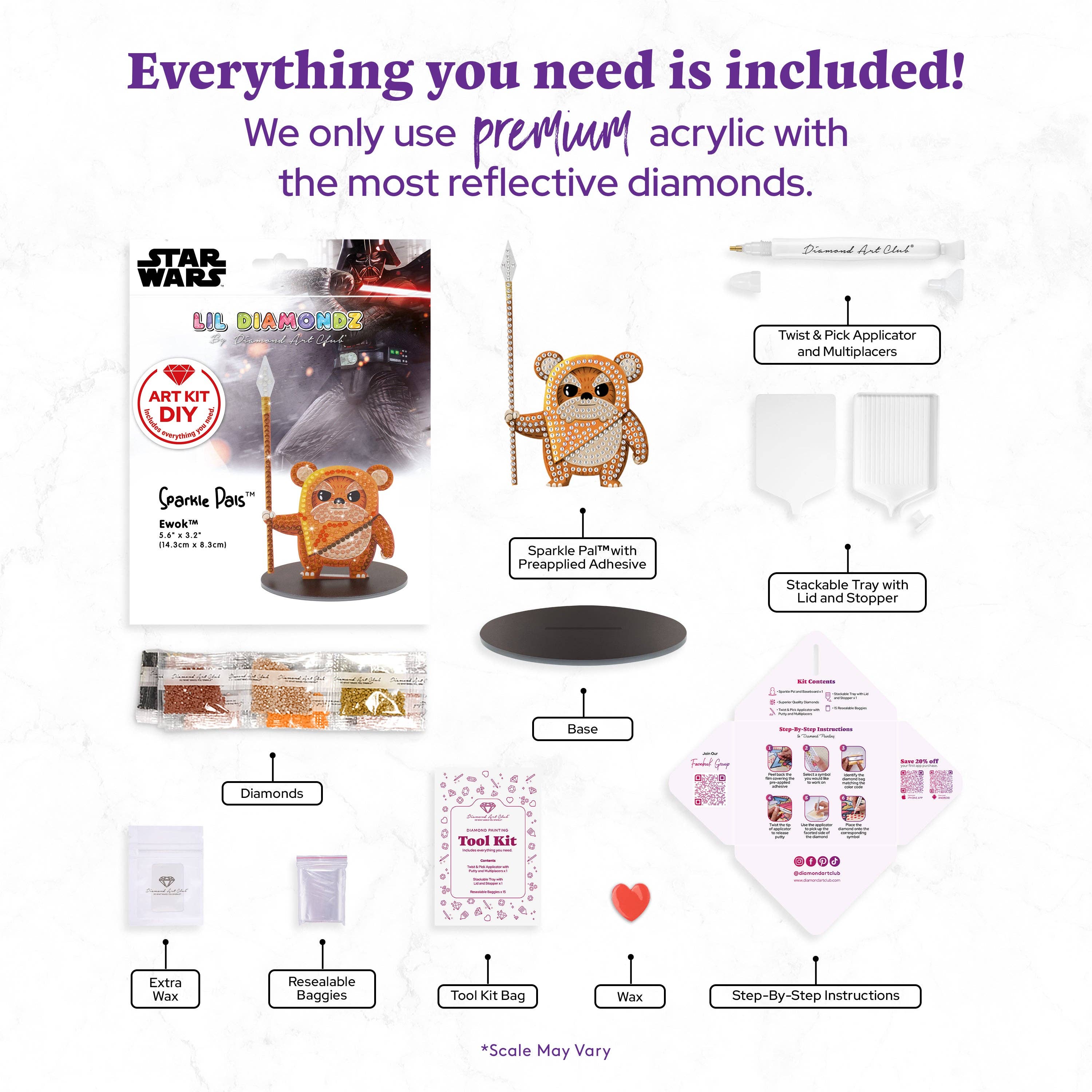 Sparkle Pals™ - Ewok™ Diamond Art