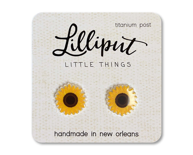 Sunflower Earrings // Summer Earrings, Floral