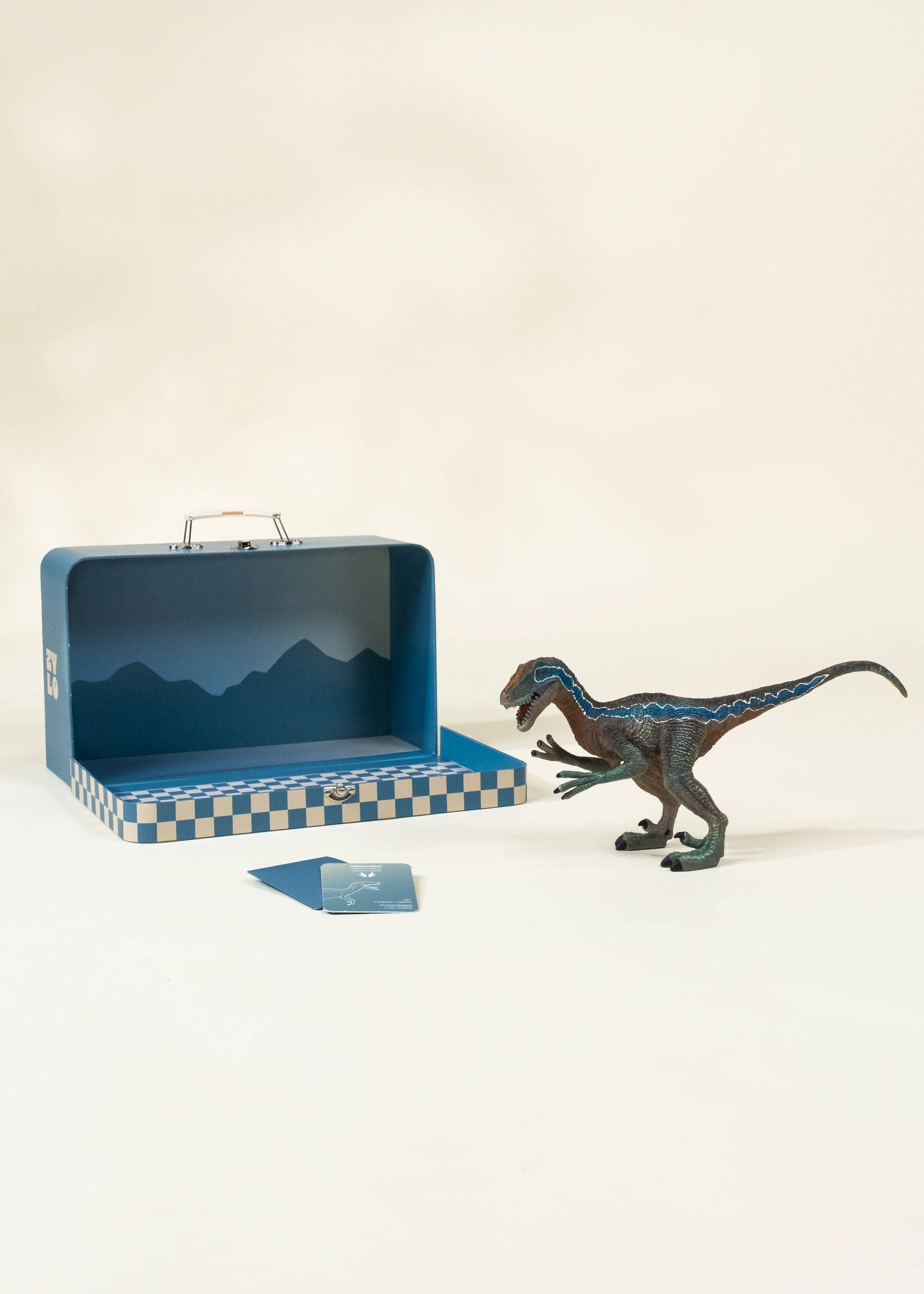 Velociraptor Dinosaur in a Collectible Box