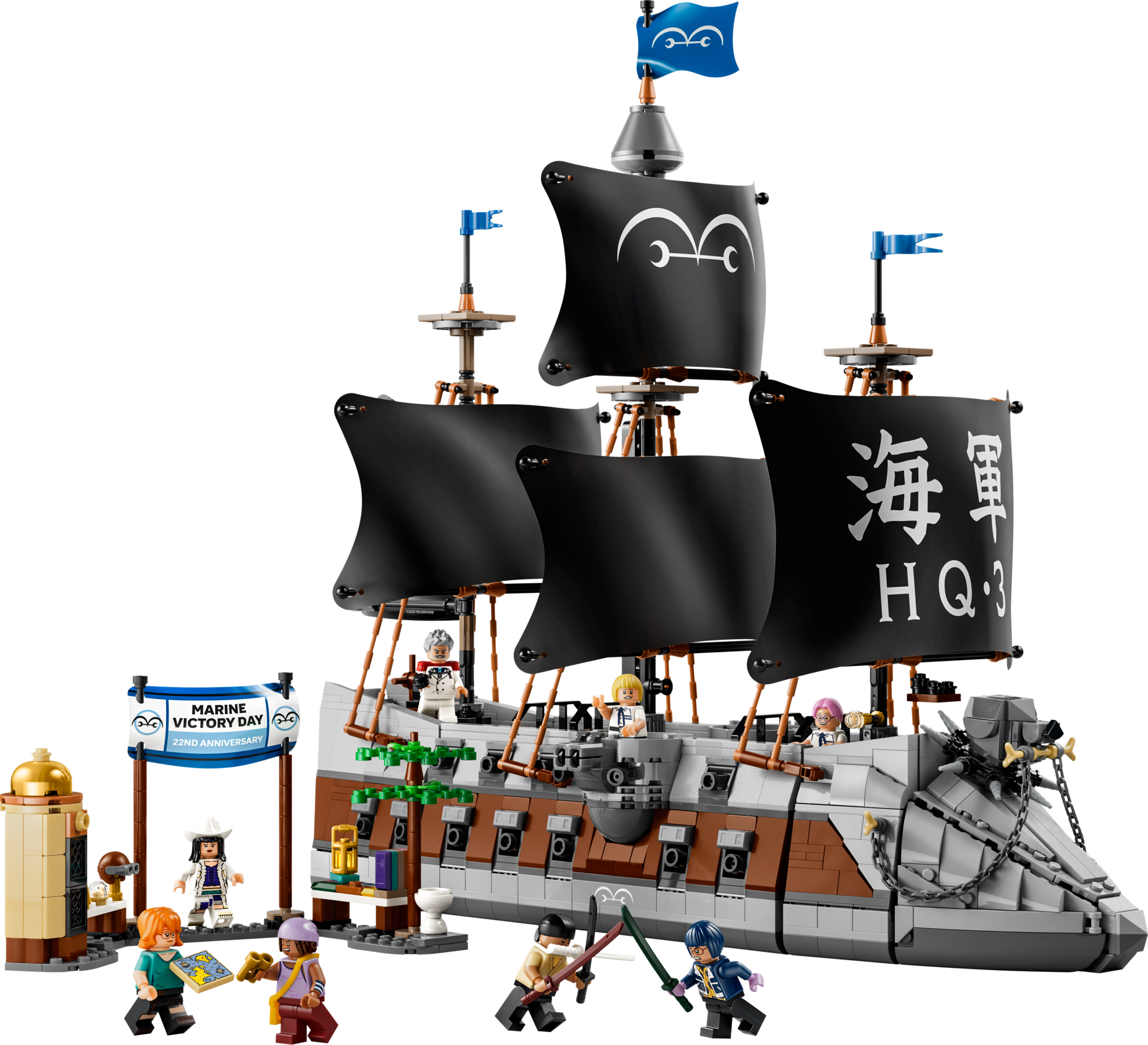 LEGO One Piece Garp's Marine Battleship Building Kit 75646