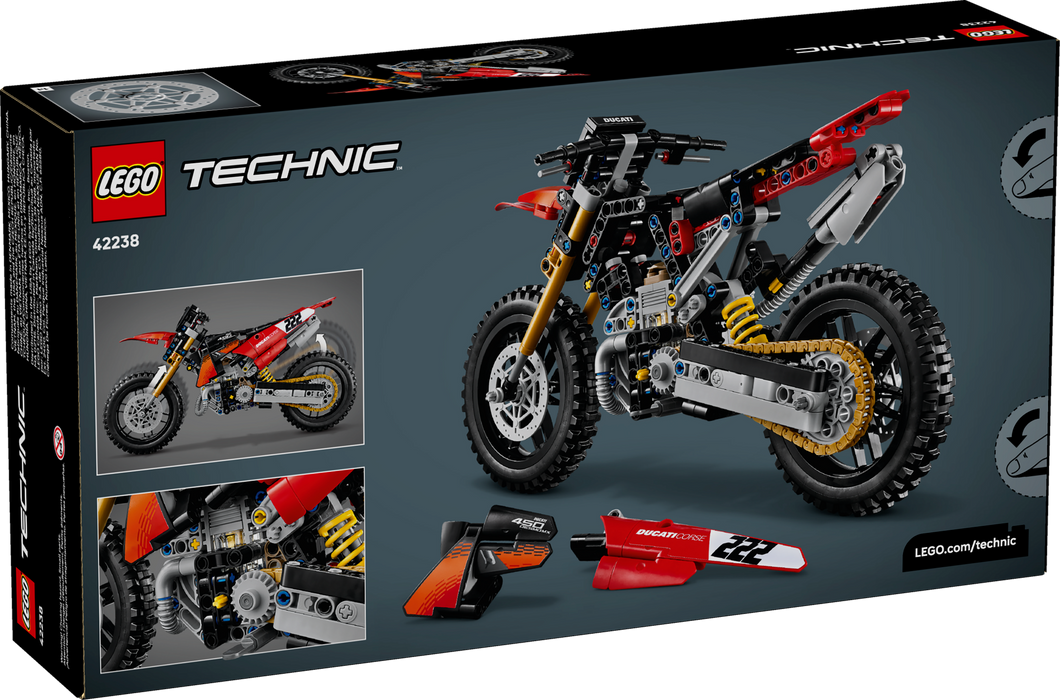 LEGO Technic Ducati Desmo450 MX Factory Motorcycle Building Set
