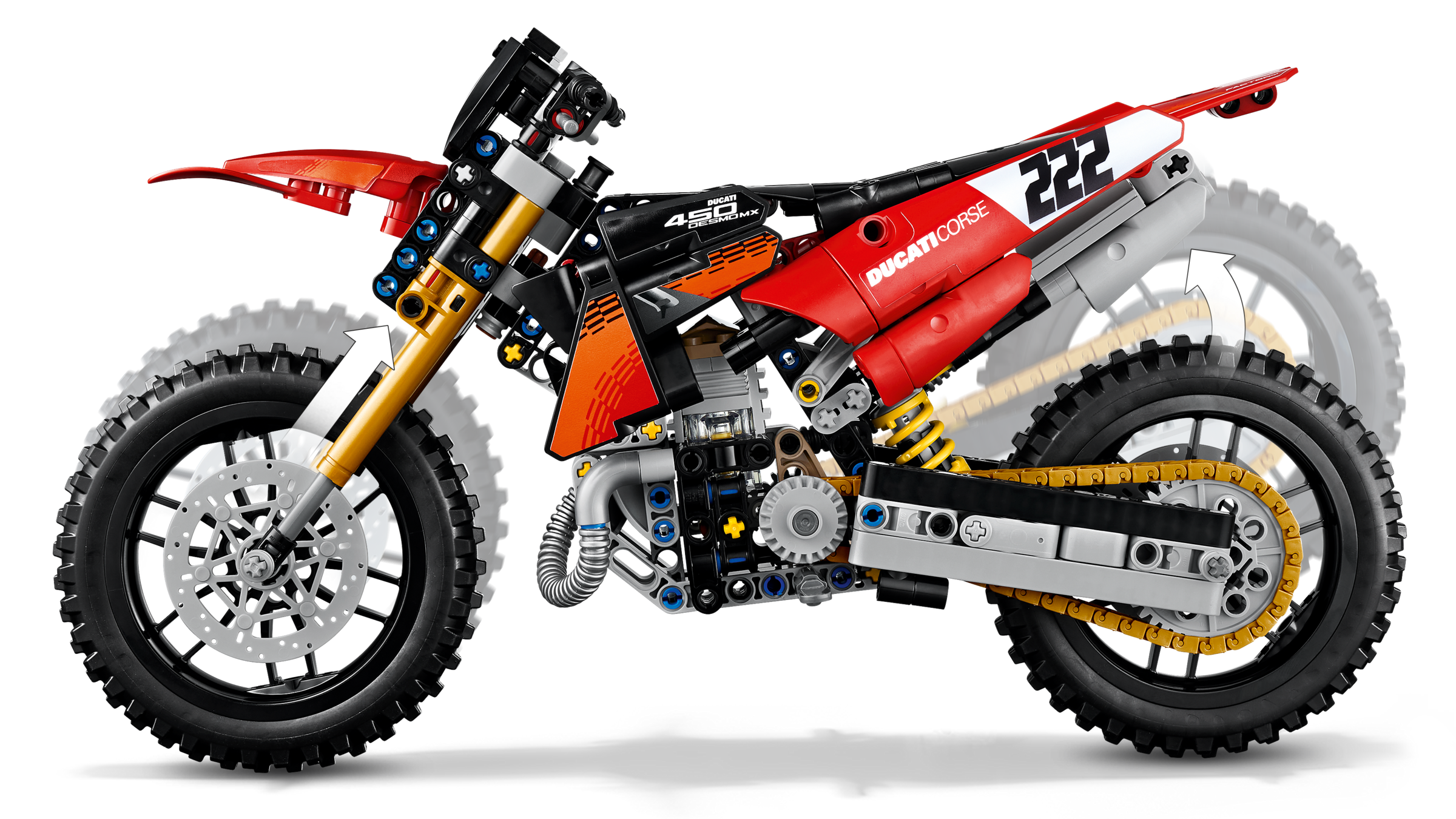 LEGO Technic Ducati Desmo450 MX Factory Motorcycle Building Set