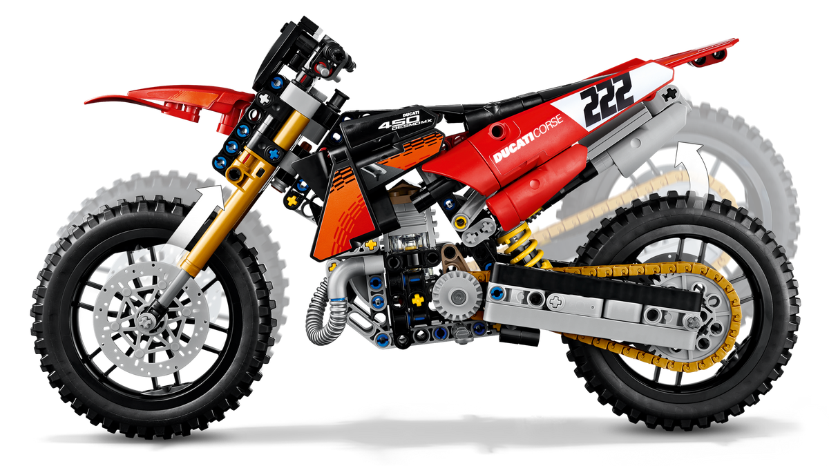 LEGO Technic Ducati Desmo450 MX Factory Motorcycle Building Set