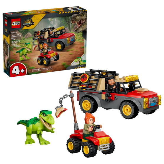 LEGO Jurassic World Young T. rex Transport Truck 77978 Building Toy Set