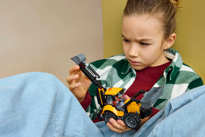 LEGO City Yellow Backhoe Loader Building Set 301 Pieces