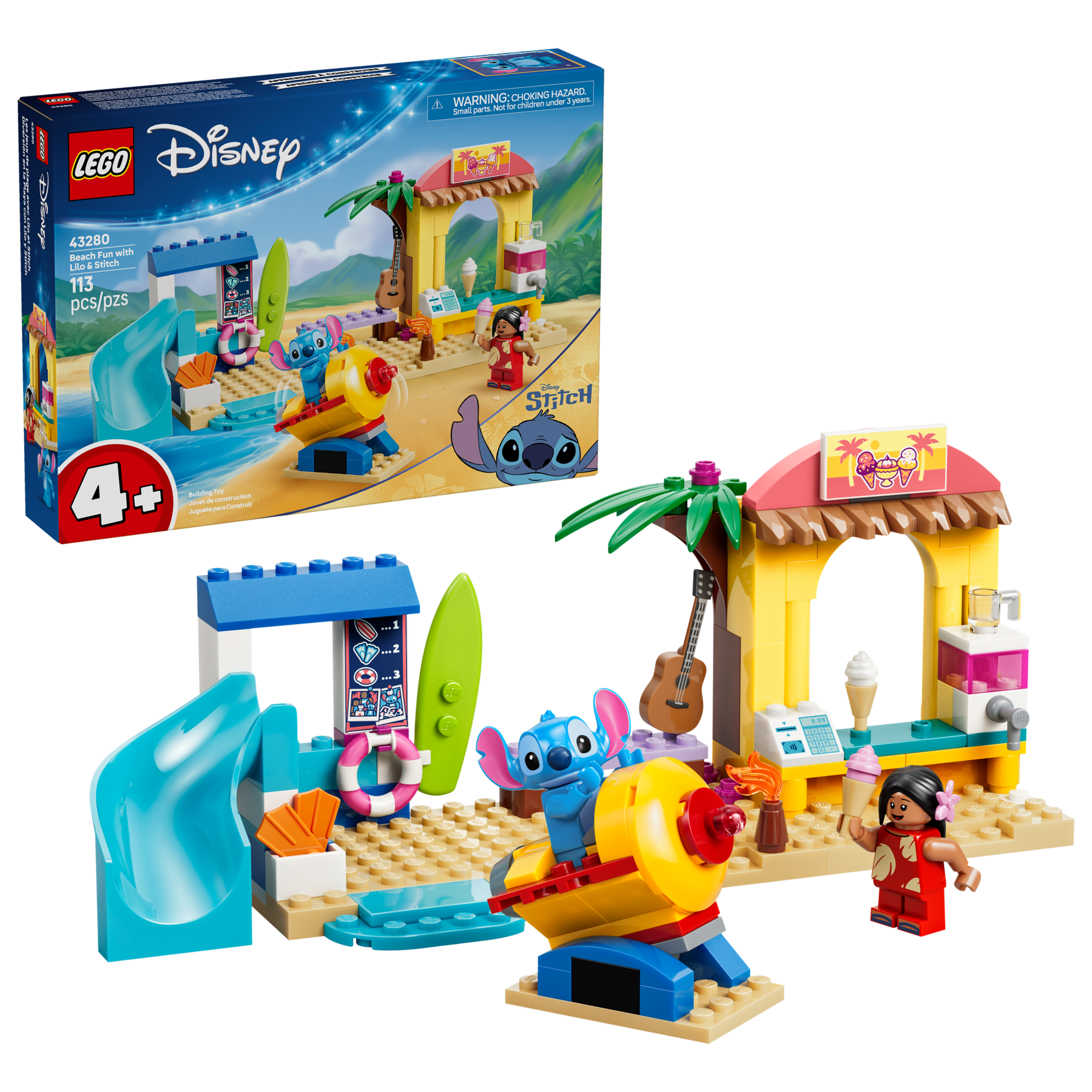 LEGO Disney Beach Fun with Lilo & Stitch Building Kit 43280