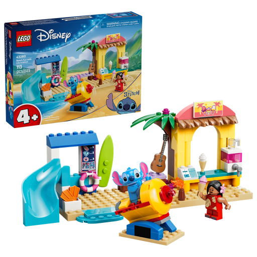 LEGO Disney Beach Fun with Lilo & Stitch Building Kit 43280