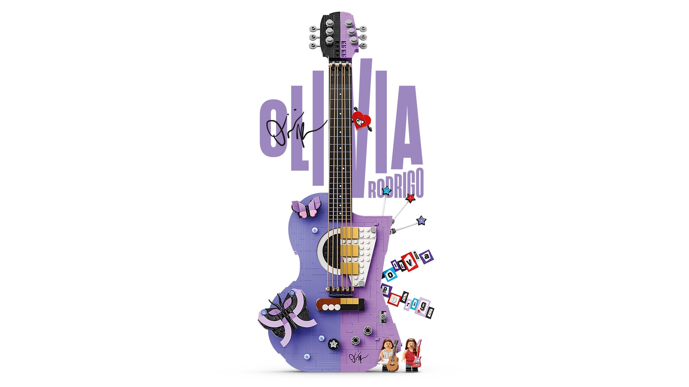 LEGO® Olivia Rodrigo's Dual Guitar Building Kit 1228 Pieces