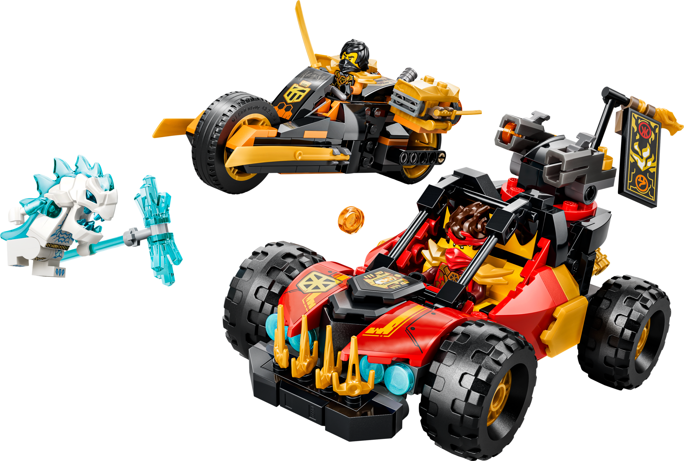 LEGO NINJAGO Kai and Cole's Combiner Vehicles Building Set 71864