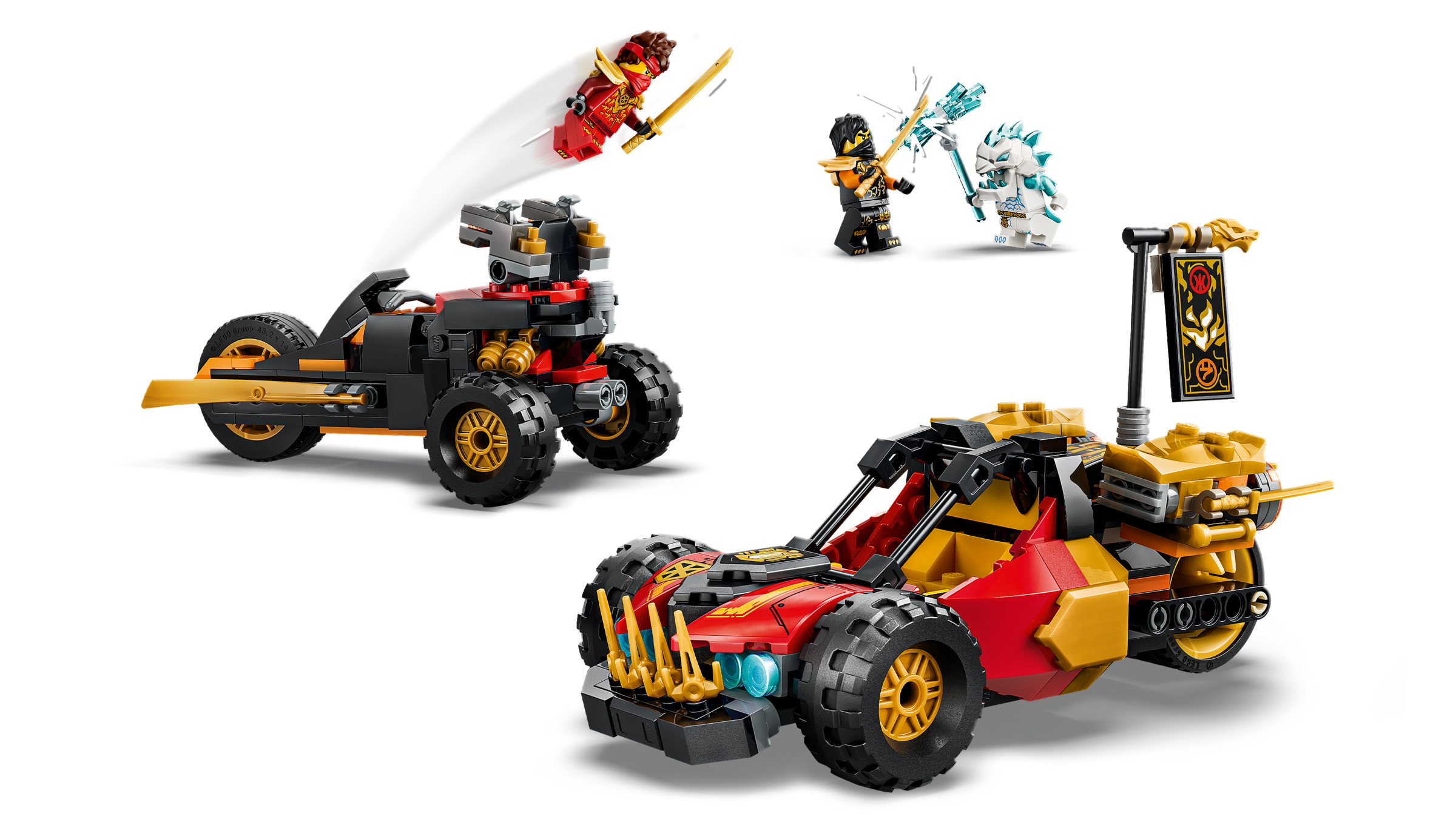 LEGO NINJAGO Kai and Cole's Combiner Vehicles Building Set 71864