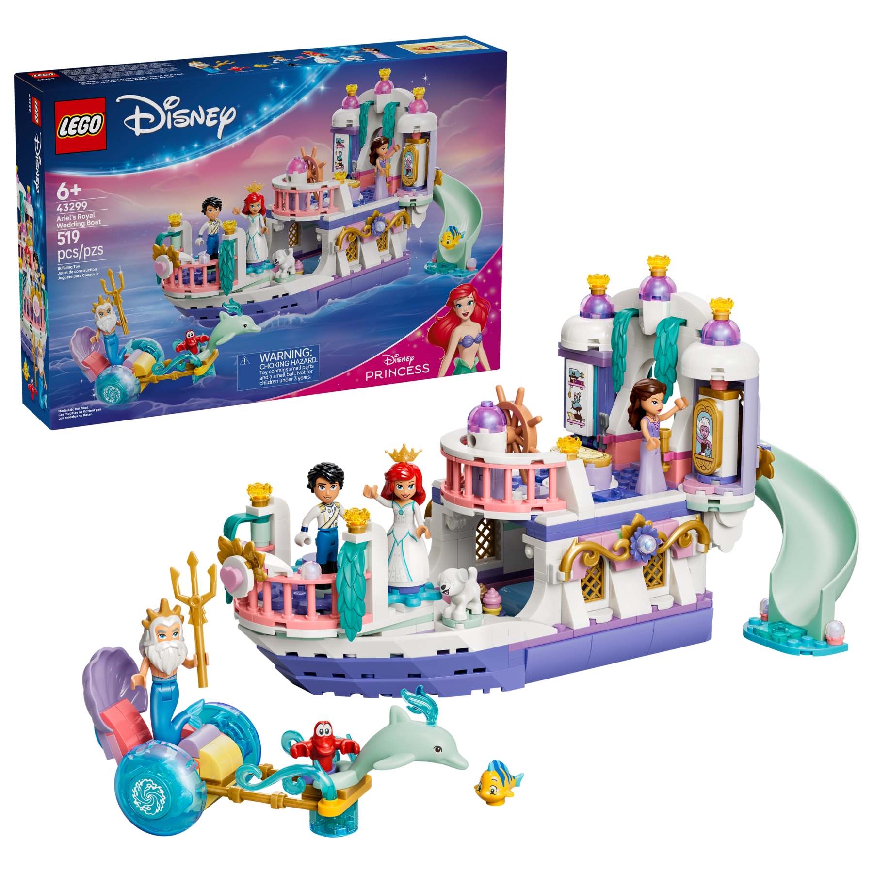 LEGO Disney Ariel's Royal Wedding Boat Building Set 43299