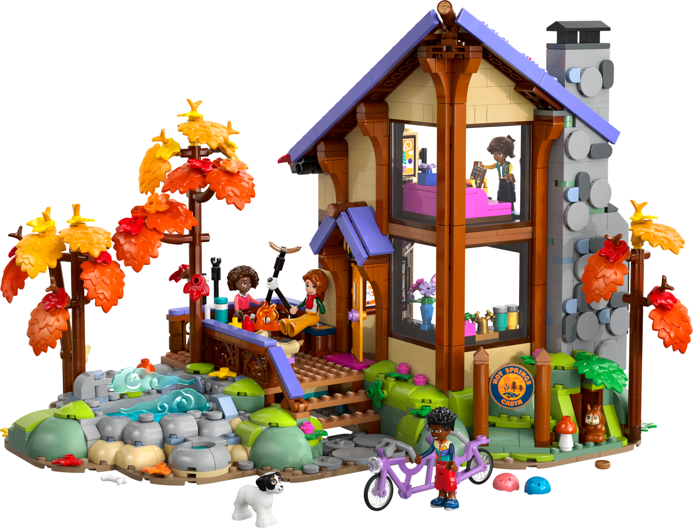LEGO Friends Cozy Fall Forest Cabin Building Set 42705