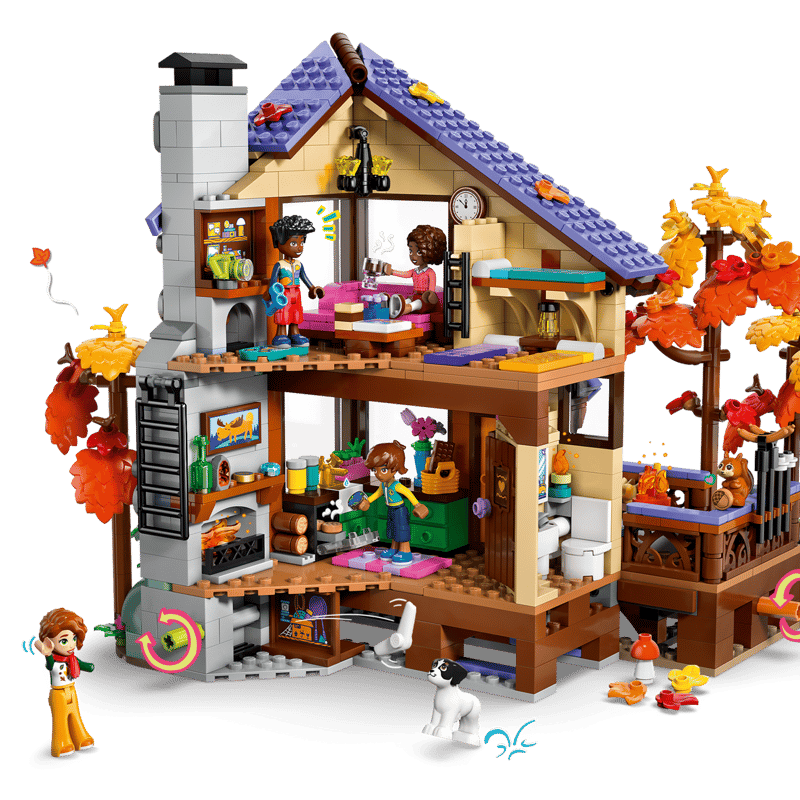LEGO Friends Cozy Fall Forest Cabin Building Set 42705