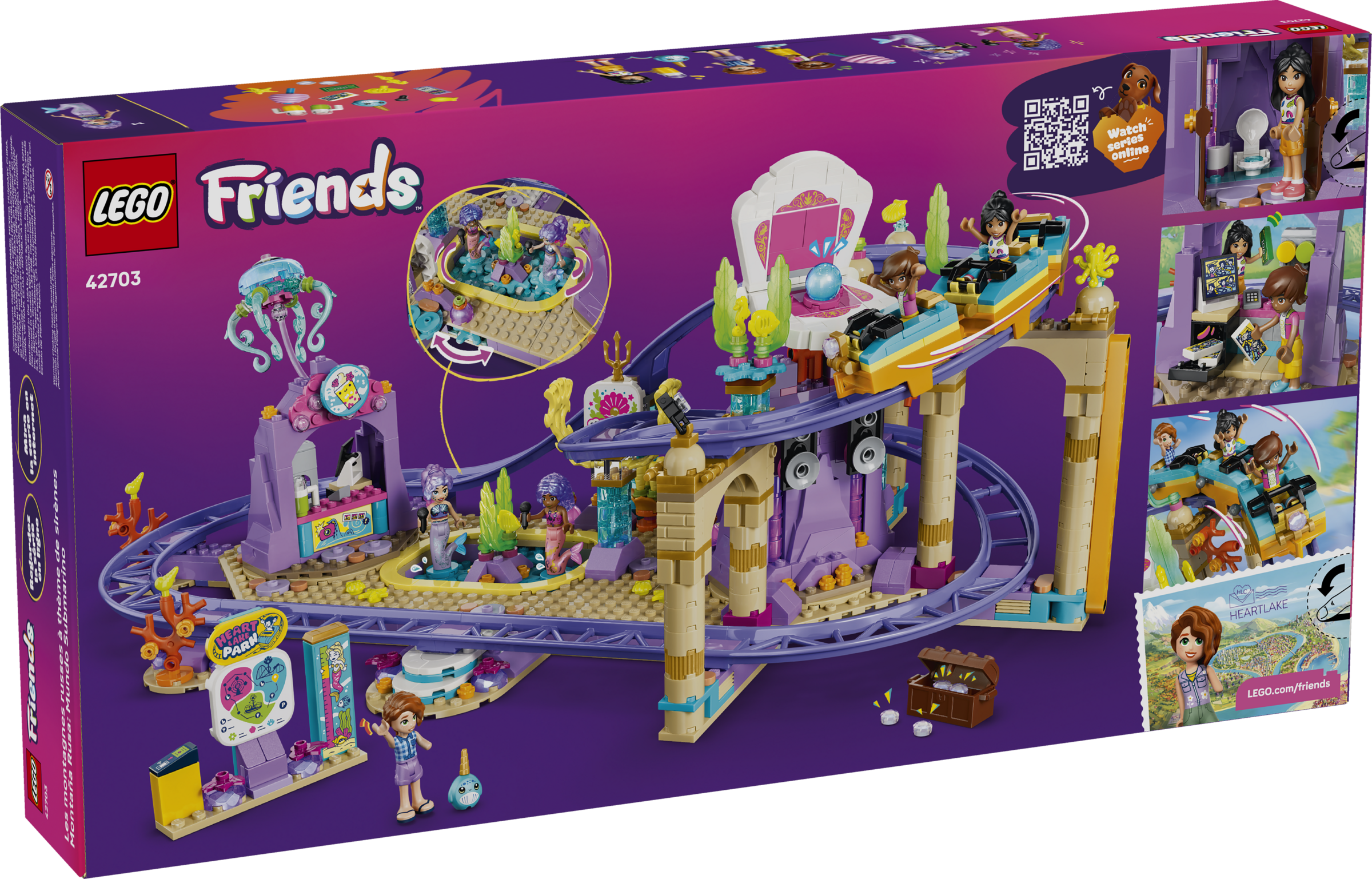 LEGO Friends Mermaid Roller Coaster Ride Building Set 42703