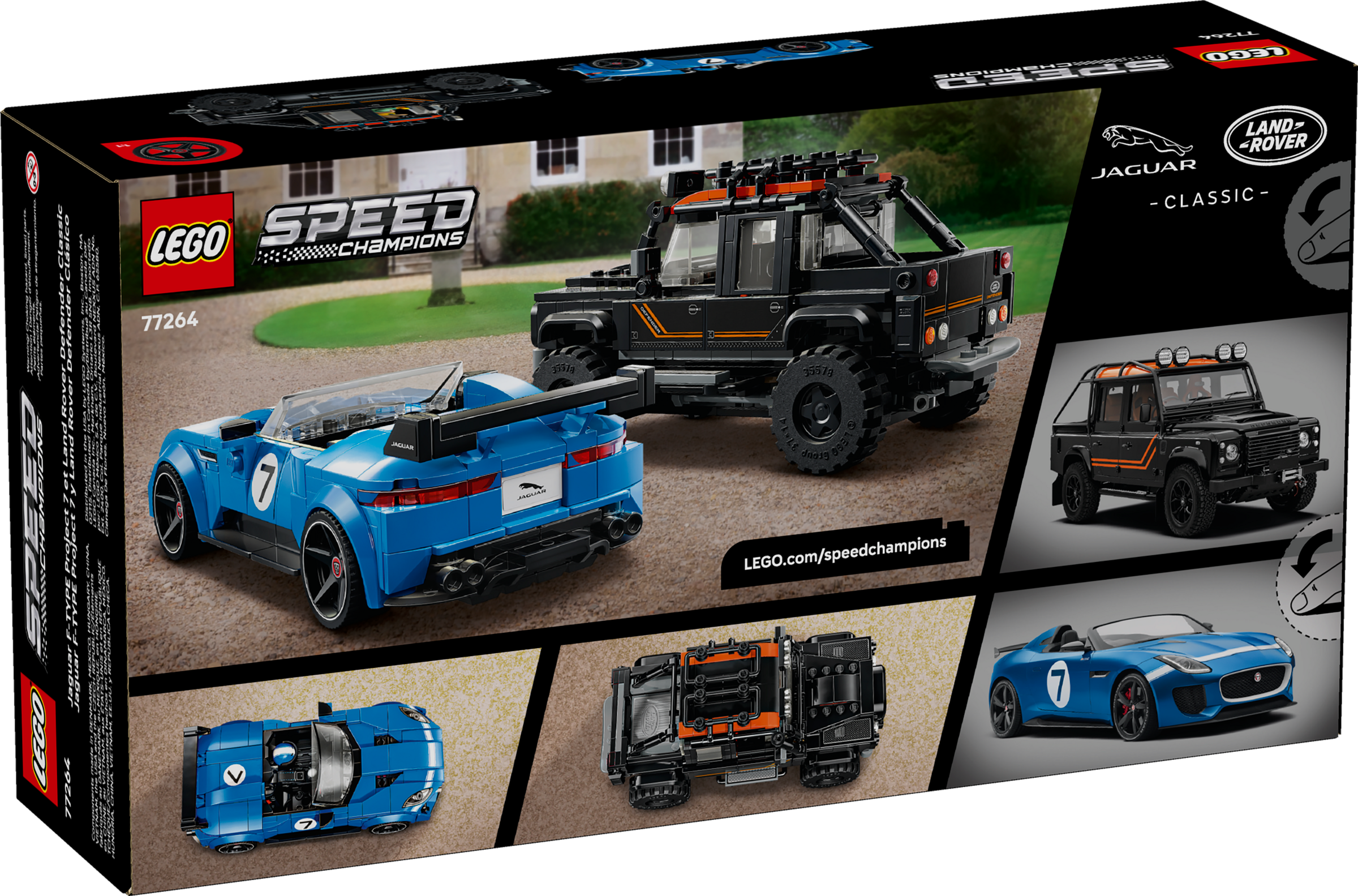 LEGO Speed Champions Jaguar Project 7 & Land Rover Defender 740 Pieces