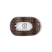 TELETIES Brown Crocodile Medium Flat Round Hair Clip
