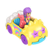 Pollyville Micro Doll with Car & Pet Playset