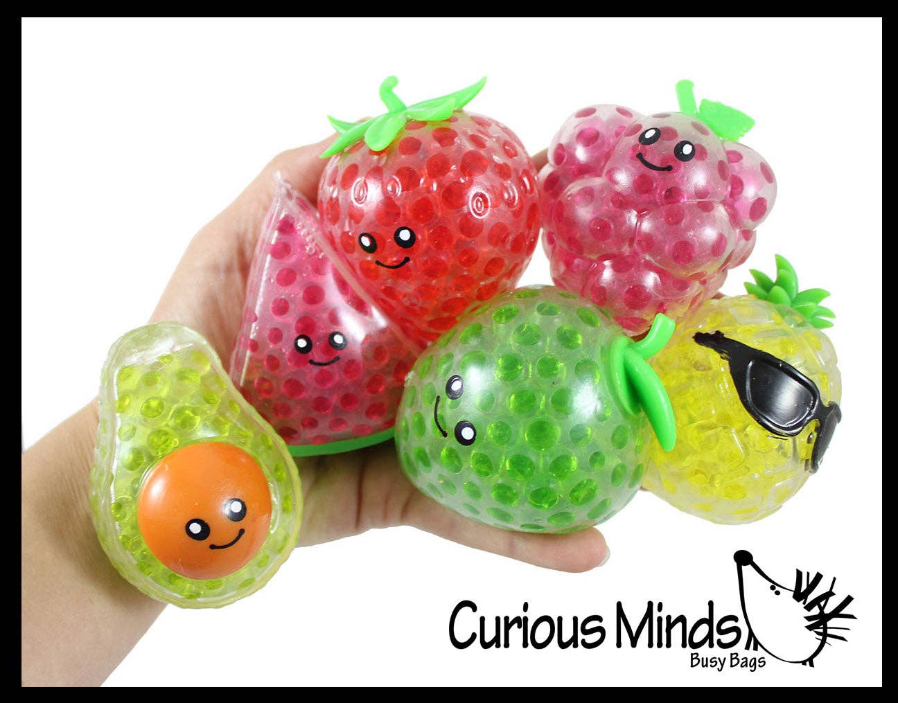 Single Small Fruit Water Bead Filled Squeeze Stress Balls
