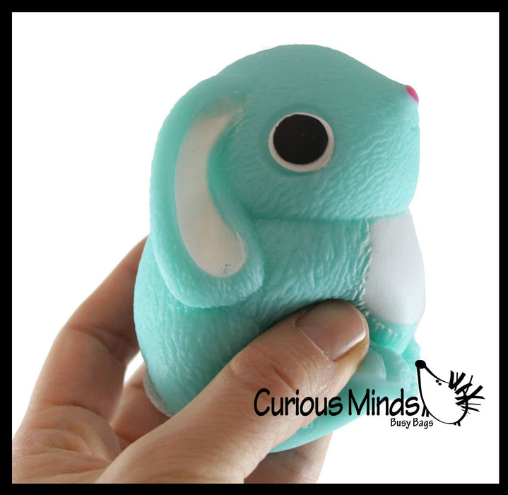 Large Bunny Rabbit Soft Fluff Doh - Filled Squeeze Stress