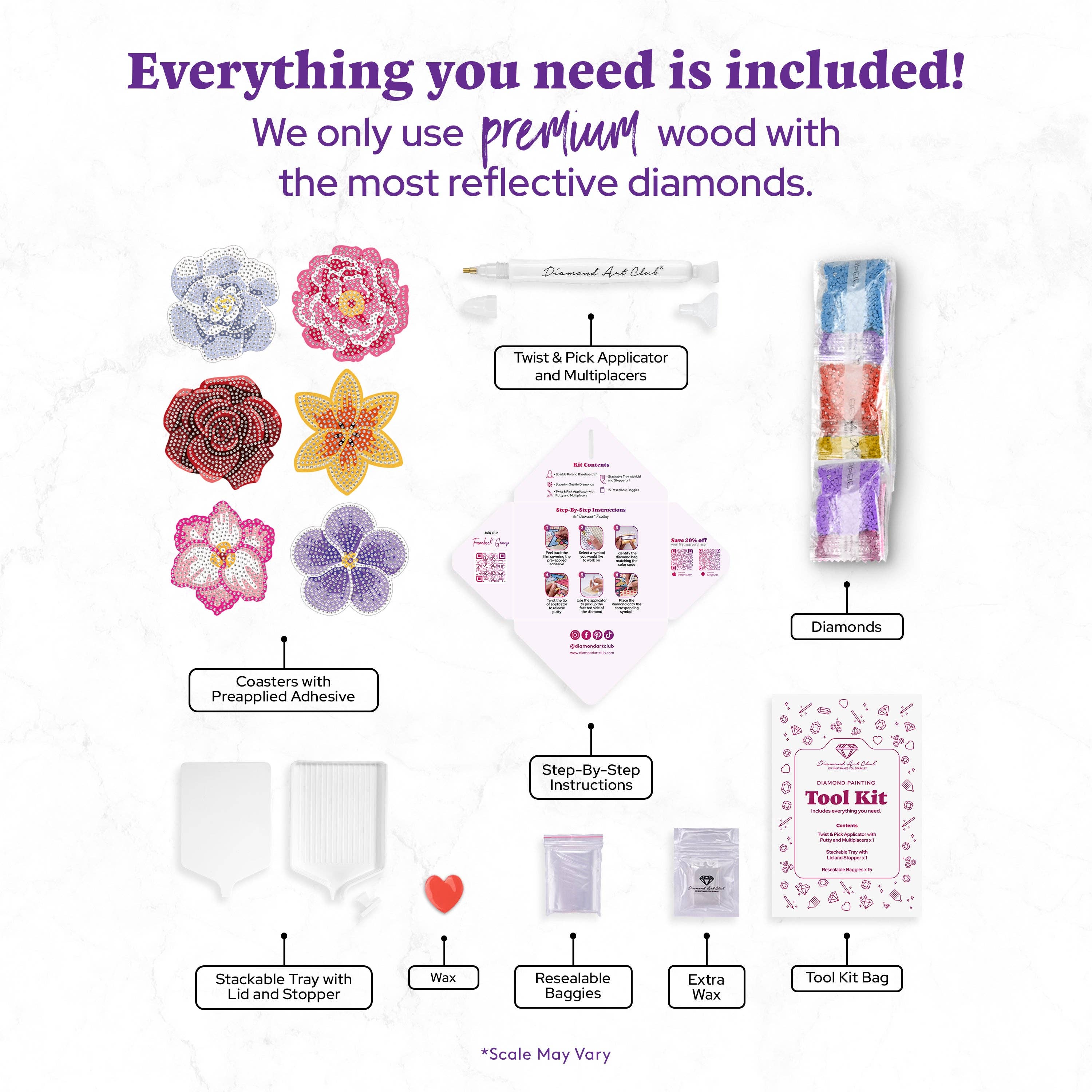 Coasters - Spring Blossom Diamond Art