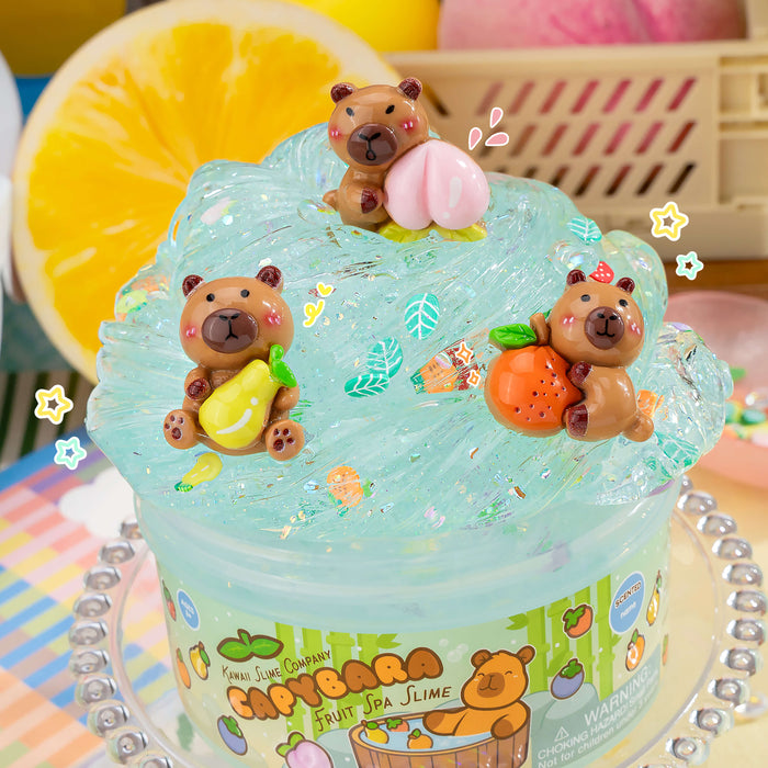 Kawaii Slime Company Capybara Fruit Spa Signature Dome Slime