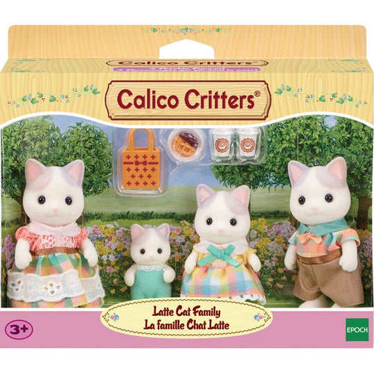 Calico Critters Latte Cat Family - Set of 4 Collectible Doll Figures