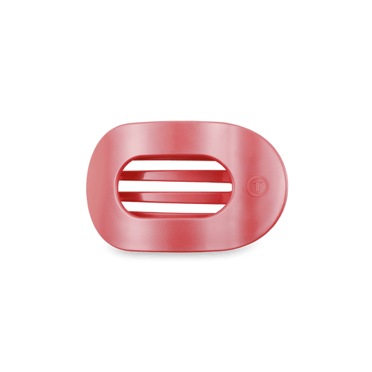 Calming Coral Small Flat Round Hair Clip