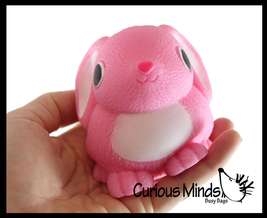 Large Bunny Rabbit Soft Fluff Doh - Filled Squeeze Stress