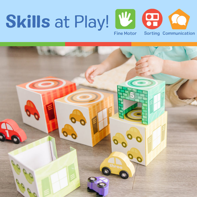 Melissa & Doug Nesting & Sorting Garages & Cars