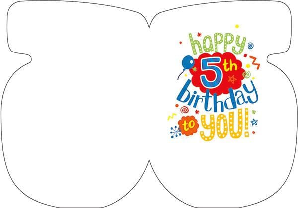 Birthday Note Card - 5th Birthday Foil