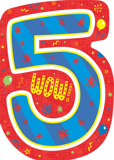 Birthday Note Card - 5th Birthday Foil
