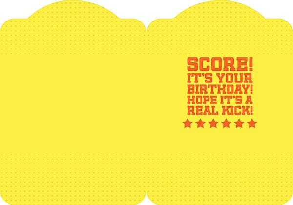 Birthday MVP: Soccer on Orange Die Cut Birthday Card
