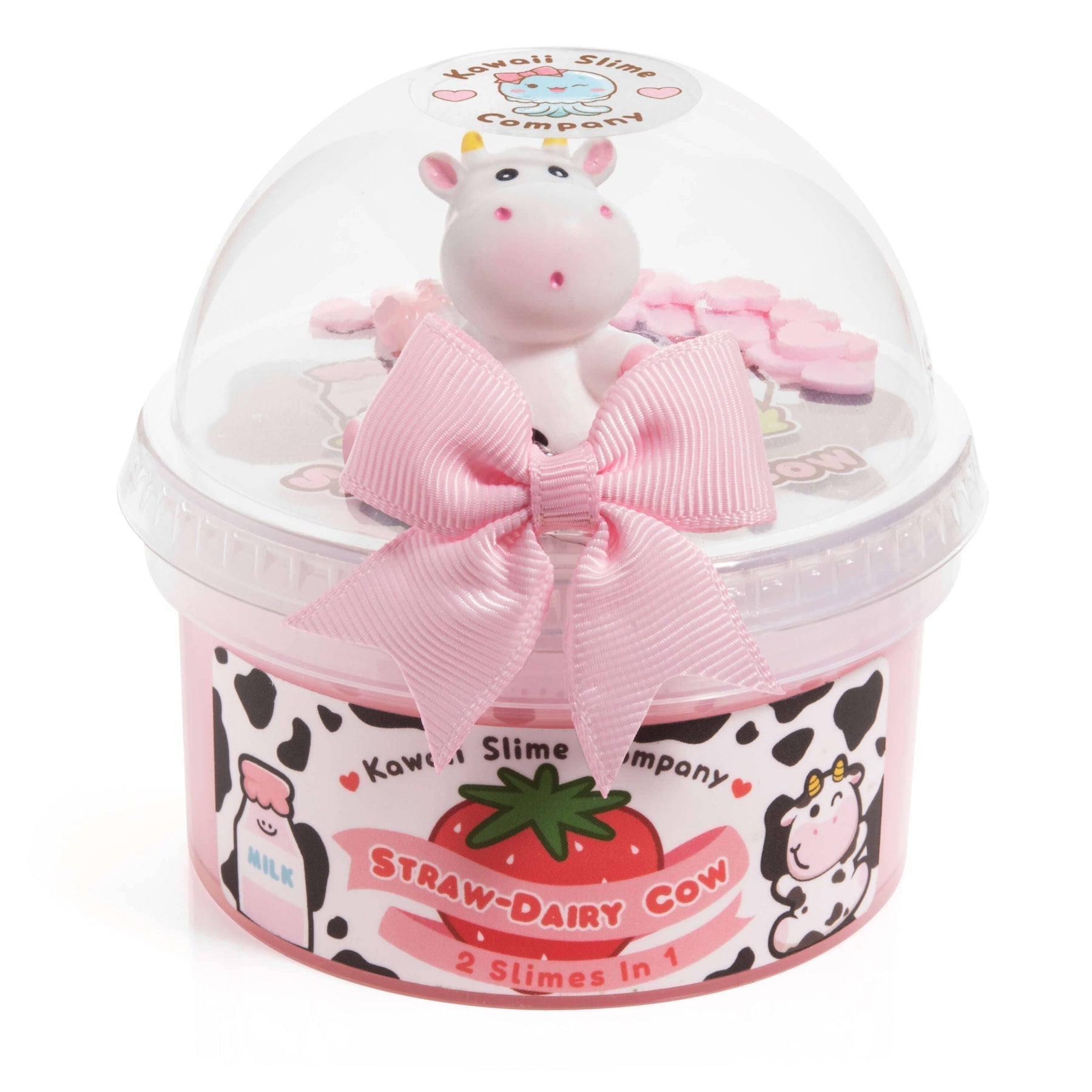 Kawaii Straw Dairy Cow Slime