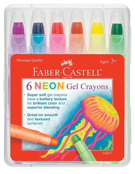 Neon Gel Crayons 6 Count