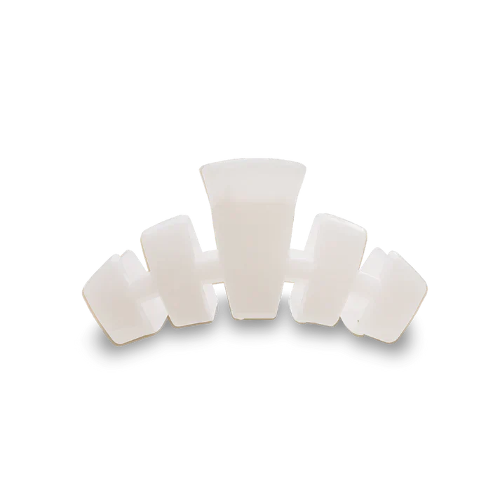 Teleties Classic Small Claw Hair Clip Coconut White 2.75in