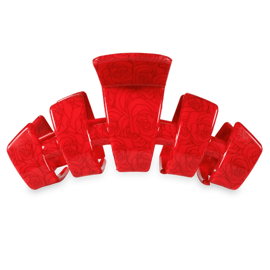 TELETIES Classic Derby Roses Medium Claw Clip