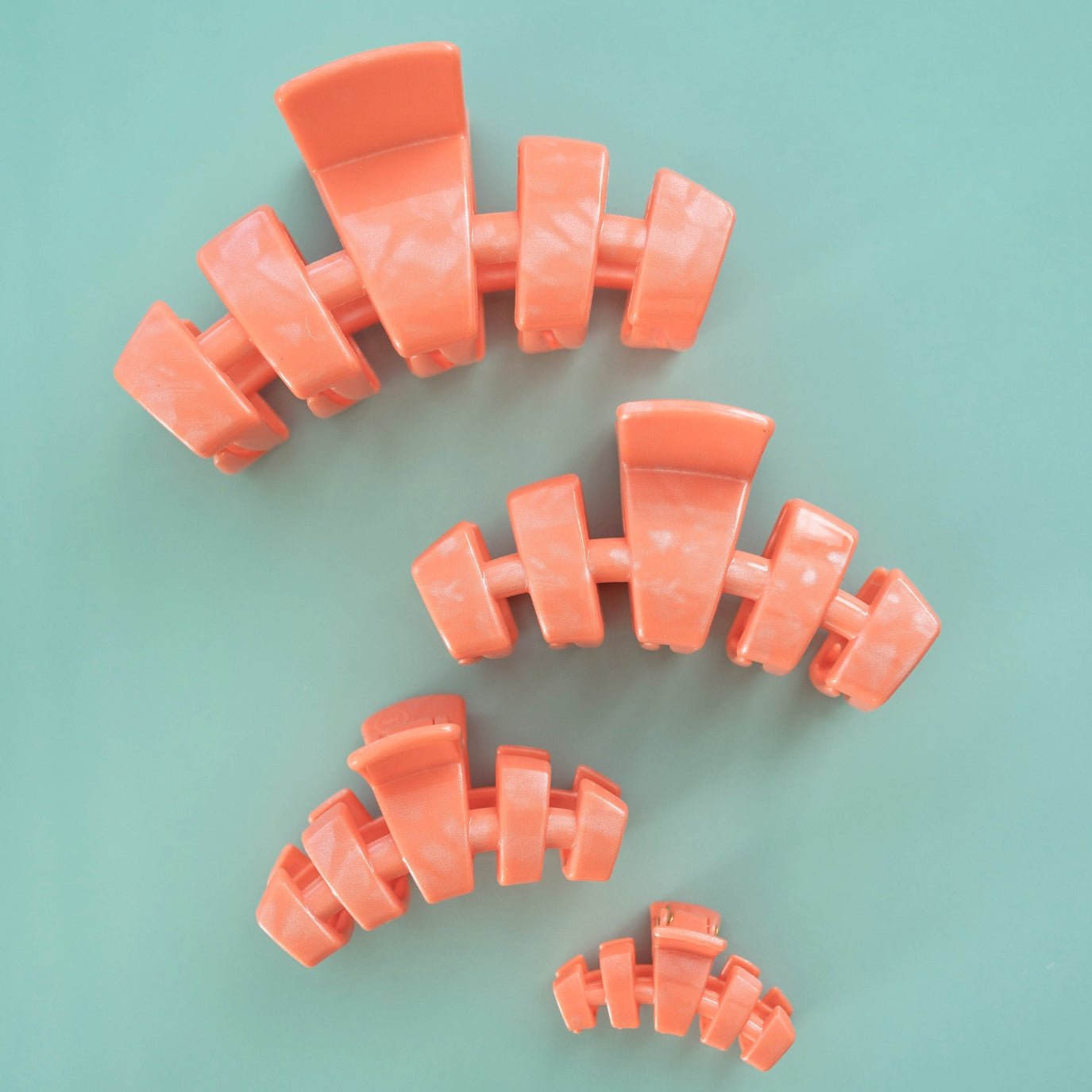 TELETIES Classic Dreamsicle Small Claw Clip Orange
