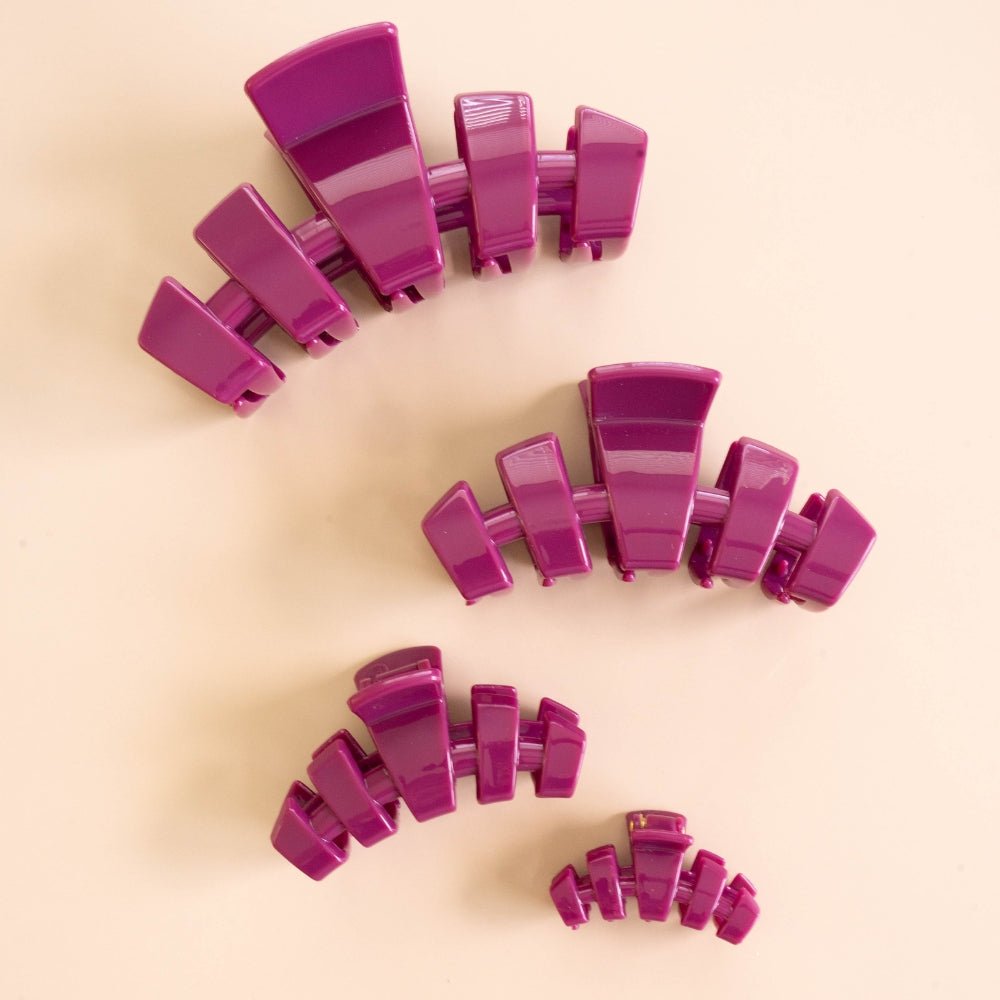 TELETIES Classic Mulberry Medium Claw Clip