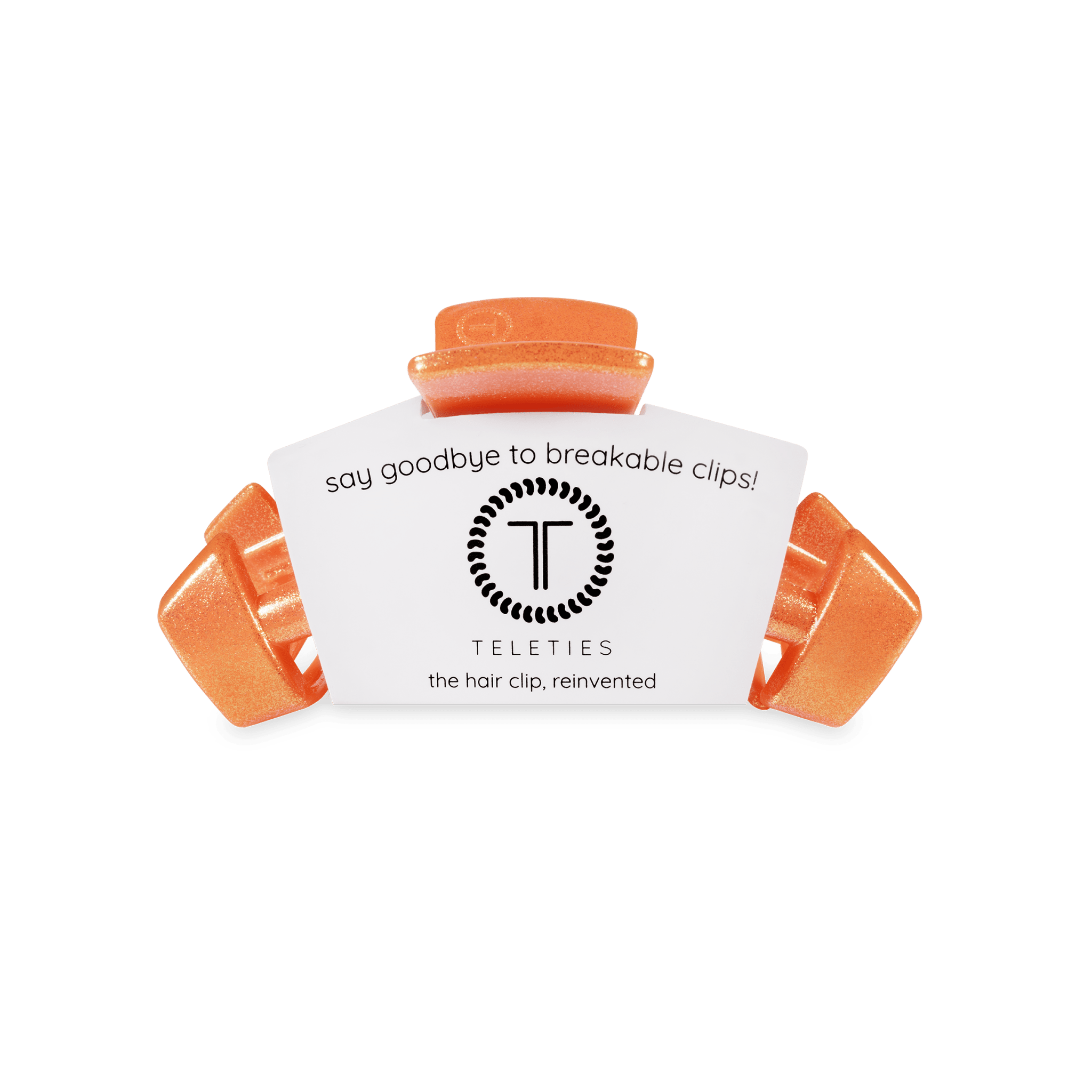 TELETIES Classic Showbiz Small Claw Clip Orange