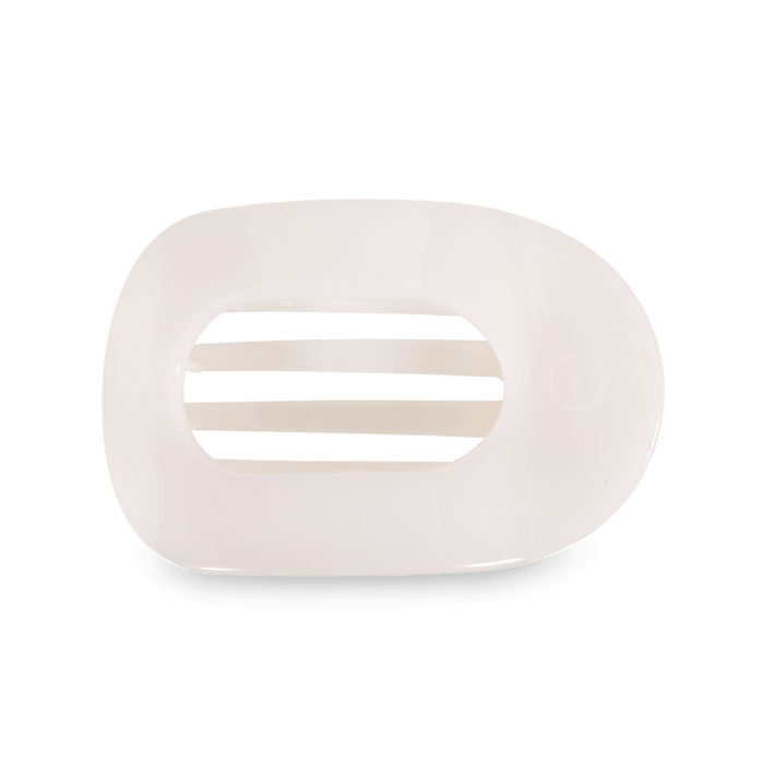 Coconut White Large Flat Round Hair Clip