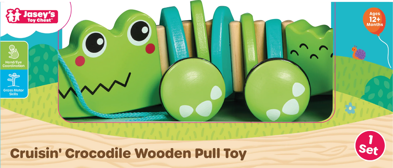 Cruisin Crocodile Wooden Pull Toy