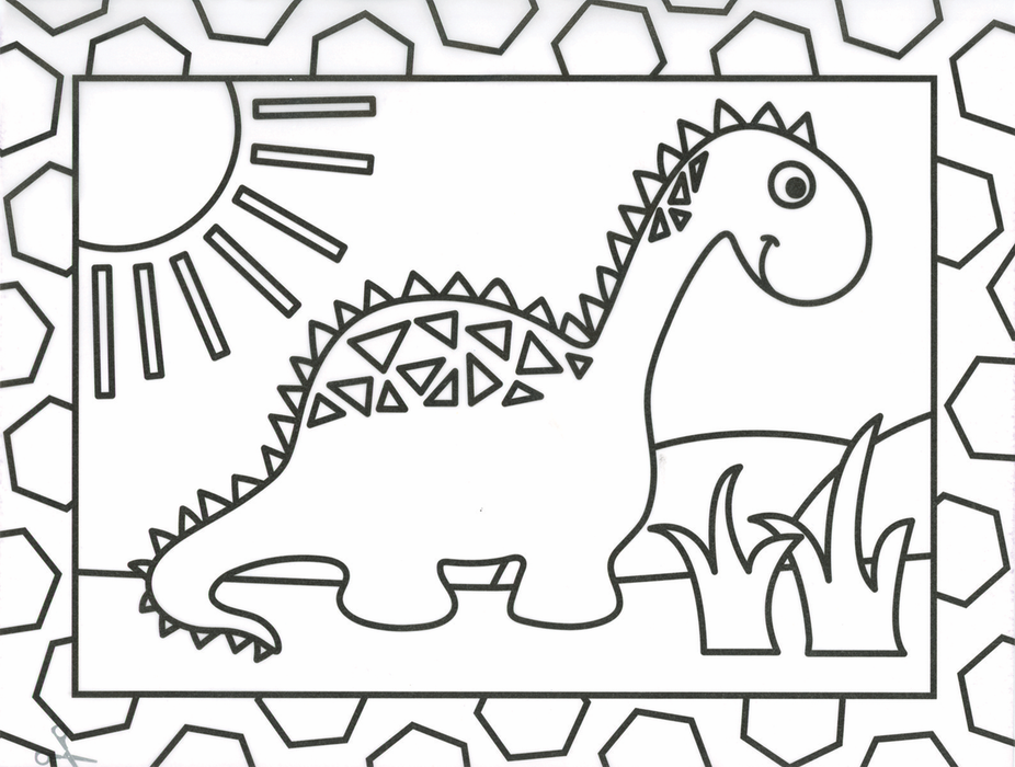 Stained Glass Coloring Book: Dinosaurs