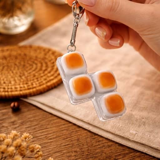 Toast Bread Clicker Key Holder (With Case)