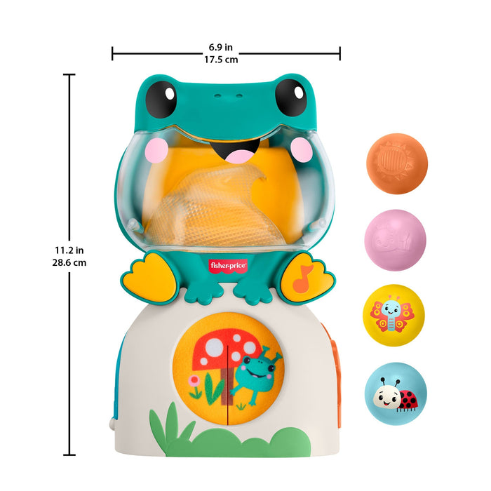 Fisher-Price Light-Up & Roll Frog Musical Ball Drop Toy