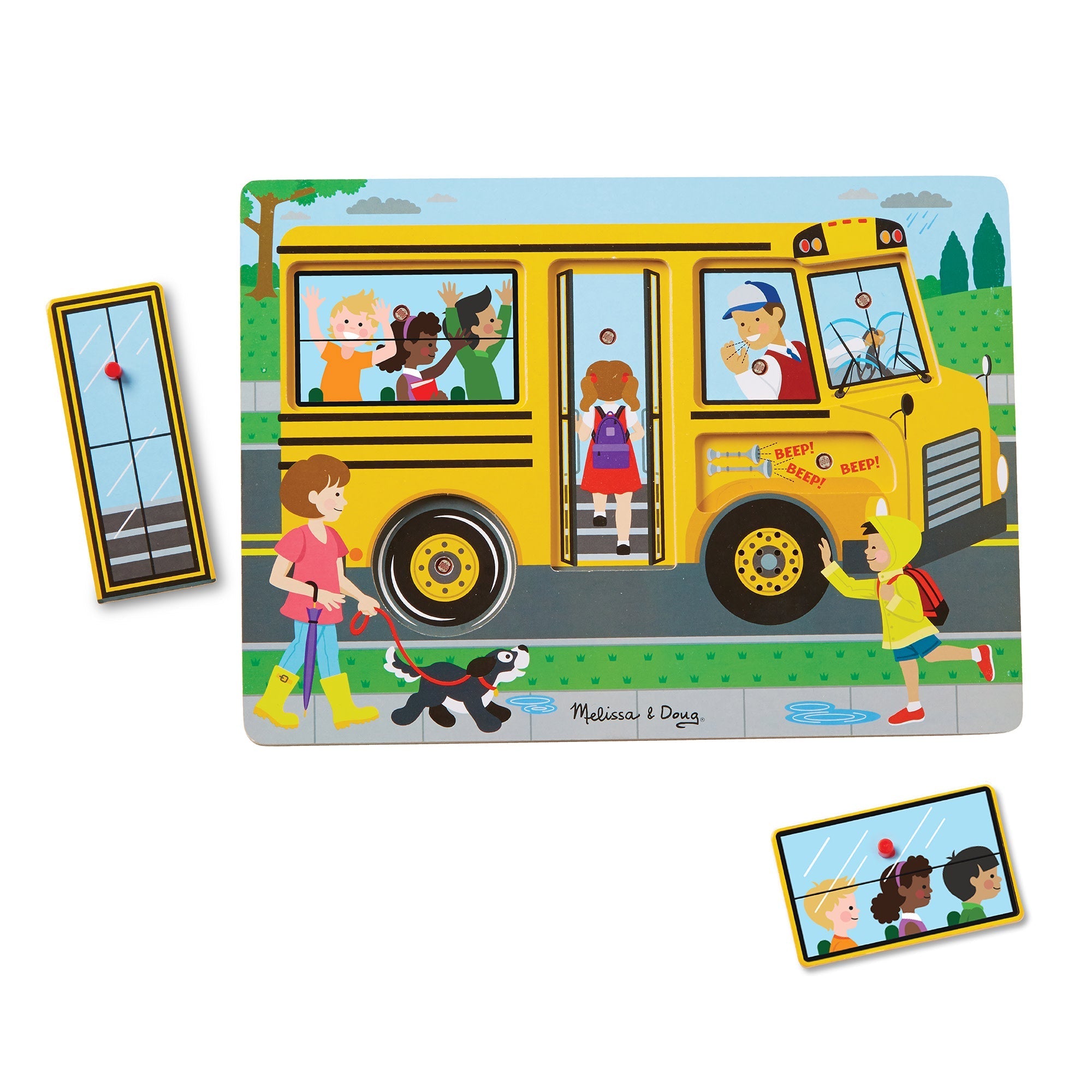 Melissa & Doug The Wheels on the Bus Sound Puzzle 6 Pieces